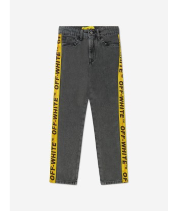 Off-White Boys Industrial Logo Denim Jeans Toutes les collections ici