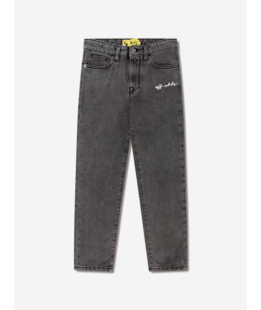 Off-White Boys OW Script Denim Jeans est présent 