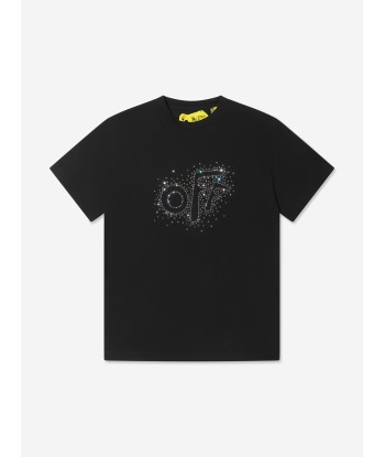 Off-White Girls Crystals Logo T-Shirt Economisez 