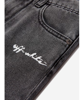 Off-White Boys OW Script Denim Jeans est présent 