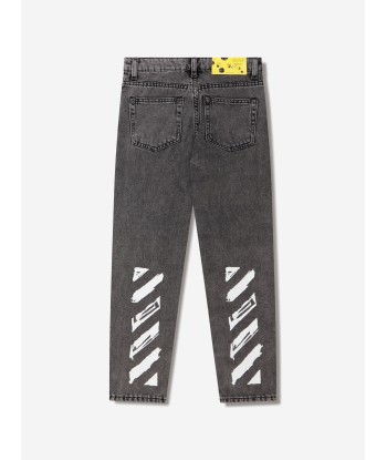 Off-White Boys OW Script Denim Jeans est présent 