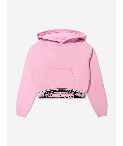 Off-White Girls Logo Band Cropped Hoodie votre