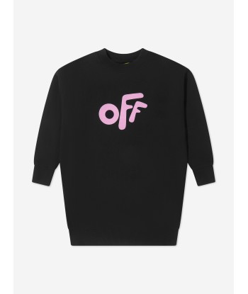 Off-White Girls Off Rounded Crew Neck Sweater Dress Comparez et commandez 