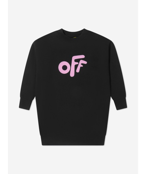 Off-White Girls Off Rounded Crew Neck Sweater Dress Comparez et commandez 