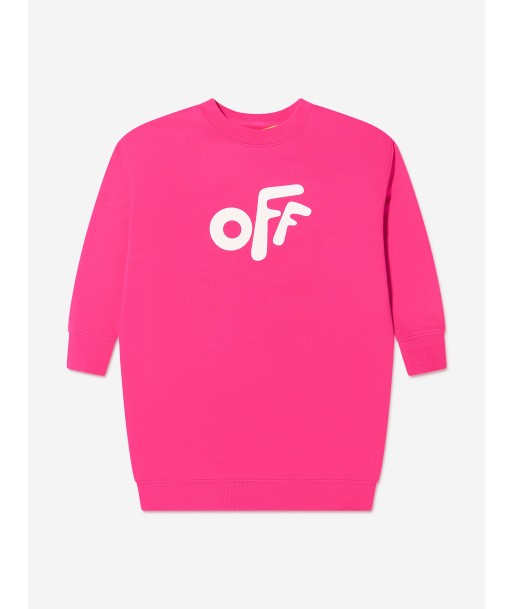 Off-White Girls Off Rounded Crew Neck Sweater Dress Vous souhaitez 