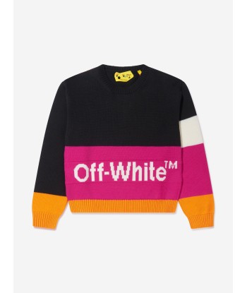 Off-White Girls Colourblock Knit Crewneck Jumper suggérées chez