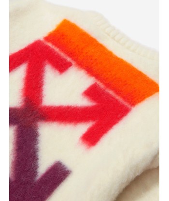 Off-White Girls Arrow Mohair Knit Crew Neck Jumper sur le site 