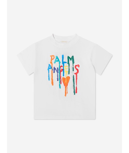 Palm Angels Kids Dripping Logo T-Shirt en ligne