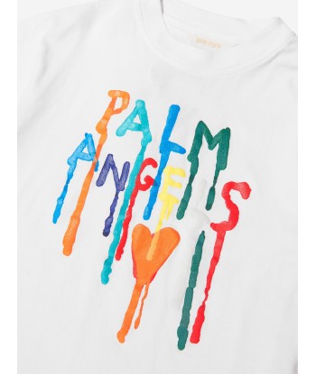 Palm Angels Kids Dripping Logo T-Shirt en ligne