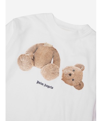 Palm Angels Kids Bear Long Sleeve T-Shirt pas cher