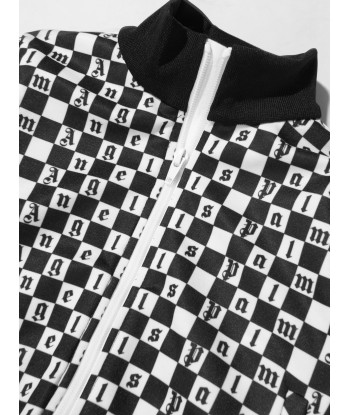 Palm Angels Kids Checkerboard Print Track Jacket solde