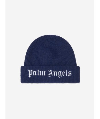 Palm Angels Kids Knitted Logo Beanie de technologie