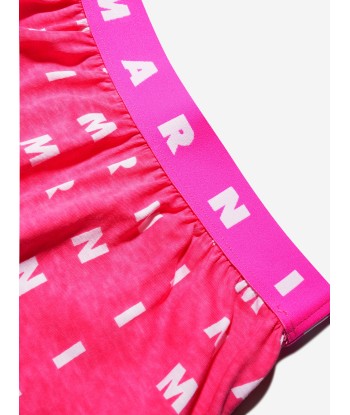 MARNI Girls Logo Print Trousers in Pink ou a consommer sur place