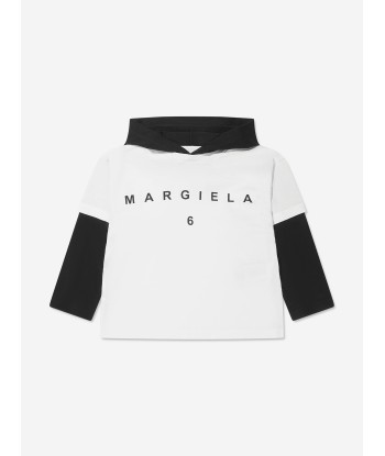 MM6 Maison Margiela Kids Contrast Hooded Jersey 2024