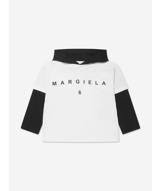 MM6 Maison Margiela Kids Contrast Hooded Jersey 2024