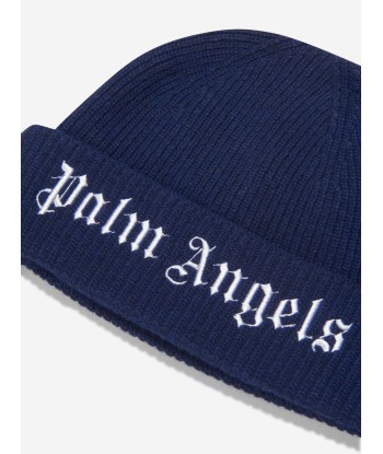 Palm Angels Kids Knitted Logo Beanie de technologie