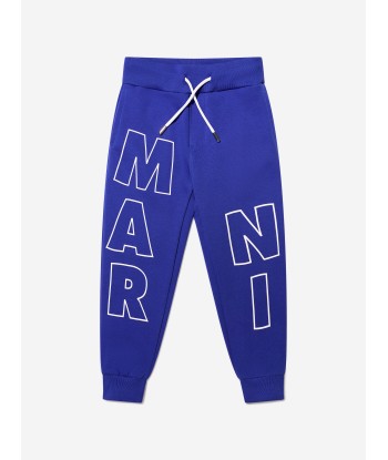 MARNI Kids Logo Joggers in Blue à prix réduit toute l'année