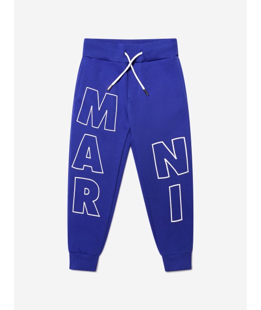 MARNI Kids Logo Joggers in Blue à prix réduit toute l'année