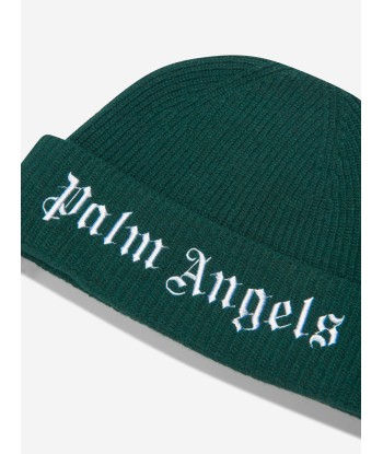 Palm Angels Kids Knitted Logo Beanie de la marque