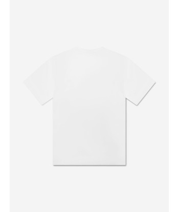 MARNI Kids Logo Print T-Shirt in White acheter en ligne