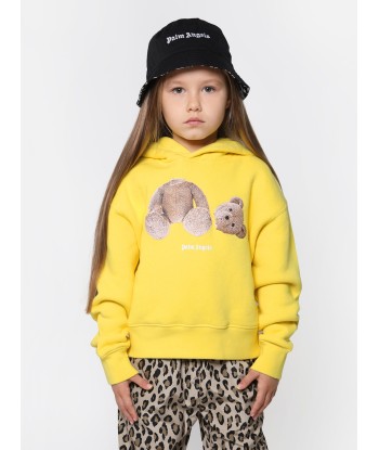 Palm Angels Girls Bear Print Hoodie brillant des détails fins