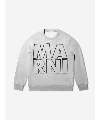 MARNI Kids Logo Sweatshirt in Grey À commander