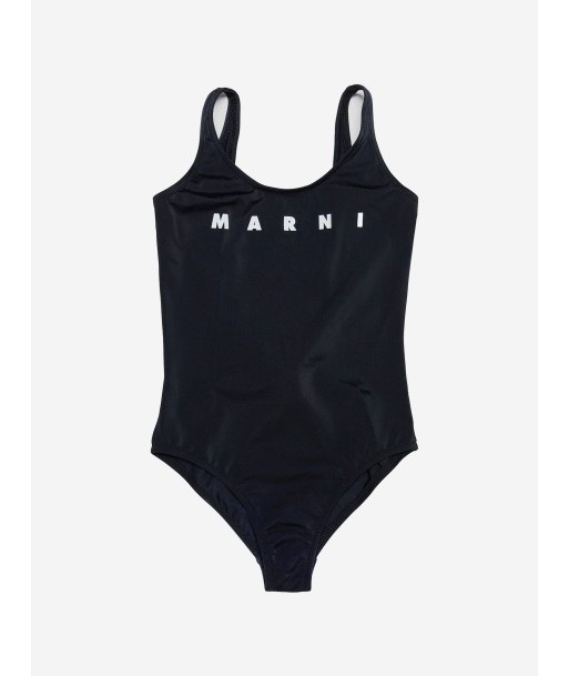 MARNI Girls Logo Swimsuit in Black 2023