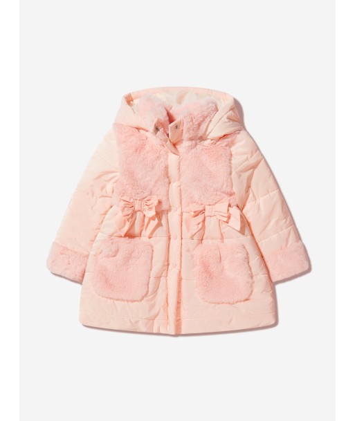 Patachou Girls Faux Fur Trim Hooded Coat commande en ligne