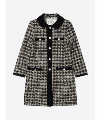 Patachou Girls Tweed Houndstooth Coat Livraison rapide