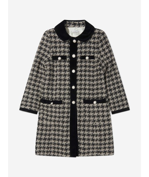 Patachou Girls Tweed Houndstooth Coat Livraison rapide