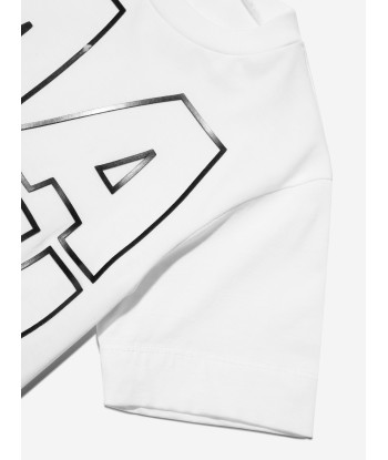 MARNI Kids Logo Print T-Shirt in White acheter en ligne