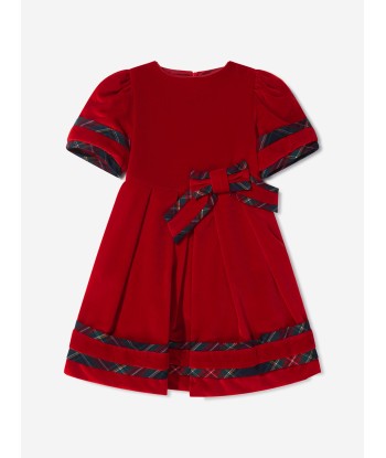 Patachou Girls Velvet Bow Dress pas chere