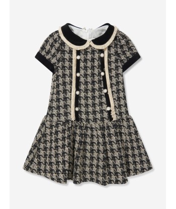 Patachou Girls Tweed Houndstooth Dress votre