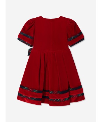 Patachou Girls Velvet Bow Dress pas chere