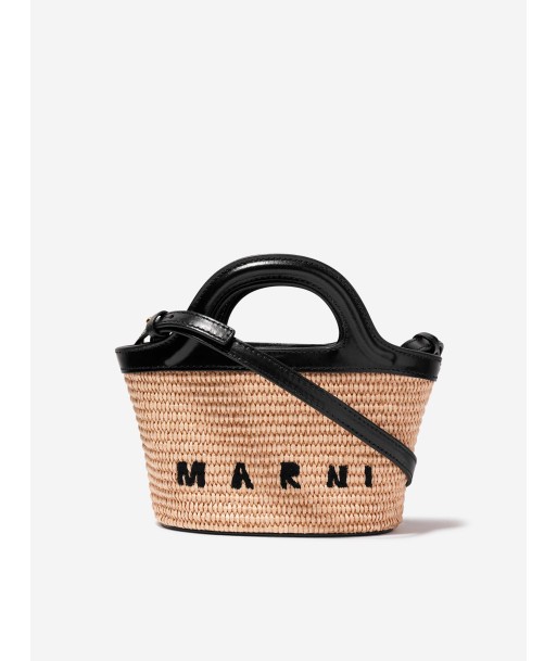 MARNI Girls Shoulder Basket Bag in Beige le des métaux précieux