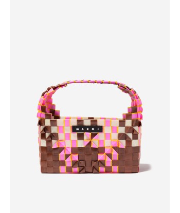 MARNI Girls Basket Handbag in Pink la chaussure