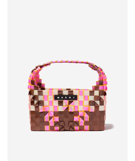 MARNI Girls Basket Handbag in Pink la chaussure