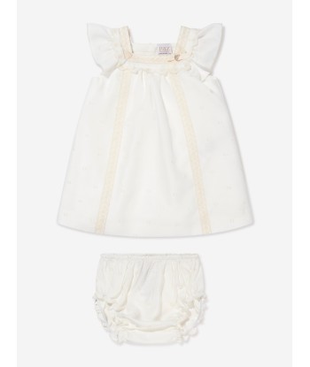 Paz Rodriguez Baby Girls Dress And Bloomers Set in Cream Jusqu'à 80% De Réduction