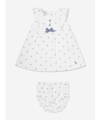 Paz Rodriguez Baby Girls Dress And Bloomer Set in White chez Cornerstreet bien 