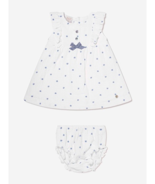 Paz Rodriguez Baby Girls Dress And Bloomer Set in White chez Cornerstreet bien 