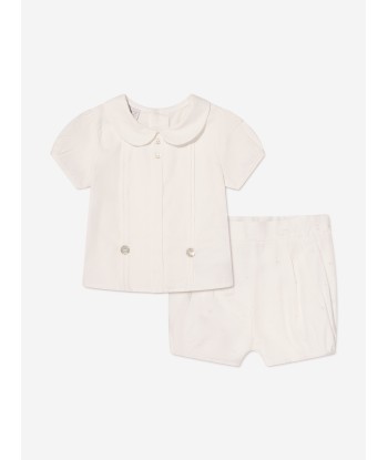 Paz Rodriguez Baby Boys Blouse And Shorts in Cream Voir les baskets