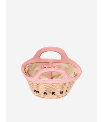 MARNI Girls Shoulder Basket Bag in Beige en ligne des produits 