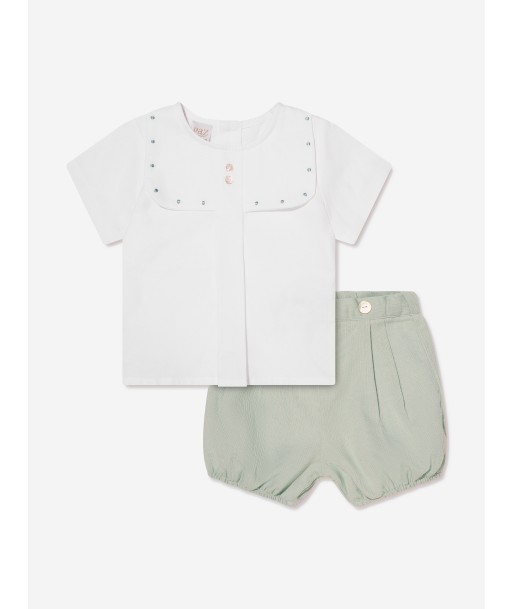 Paz Rodriguez Baby Boys Blouse And Shorts in Green Comment ça marche