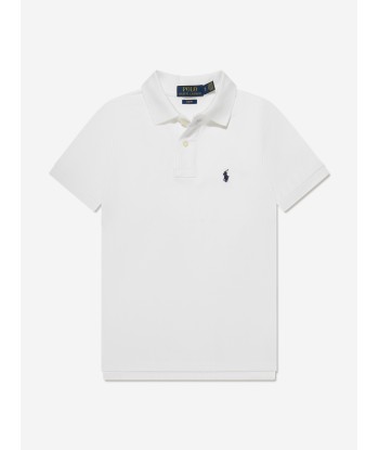 Ralph Lauren Boys Custom Fit Polo Shirt in White Le MVP de beaucoup