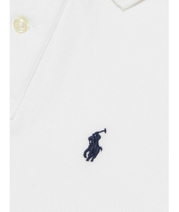 Ralph Lauren Boys Custom Fit Polo Shirt in White Le MVP de beaucoup