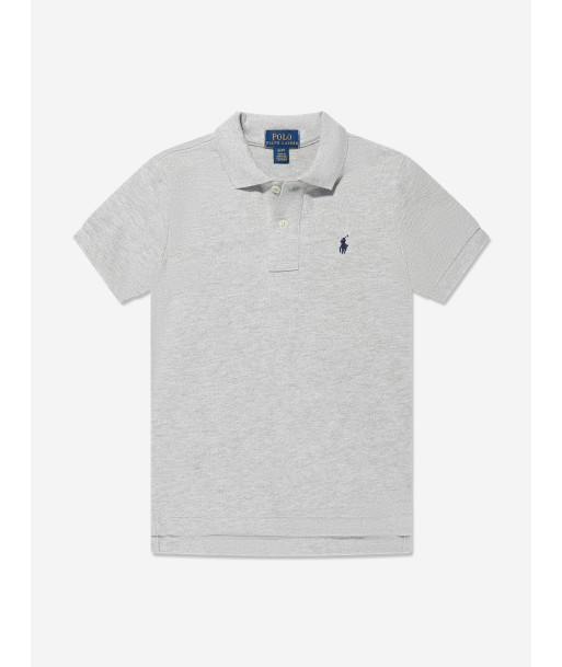 Ralph Lauren Boys Logo Polo Shirt in Grey outlet