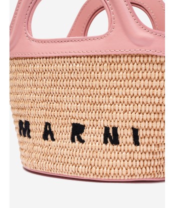 MARNI Girls Shoulder Basket Bag in Beige en ligne des produits 