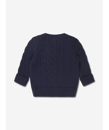 Ralph Lauren Baby Boys Cable Knit Sweater in Navy JUSQU'A -70%! 