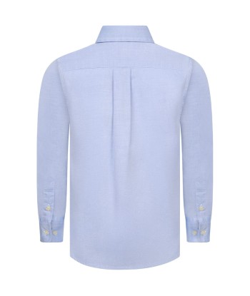 Ralph Lauren Boys Blue Cotton Oxford Shirt rembourrage situé sous