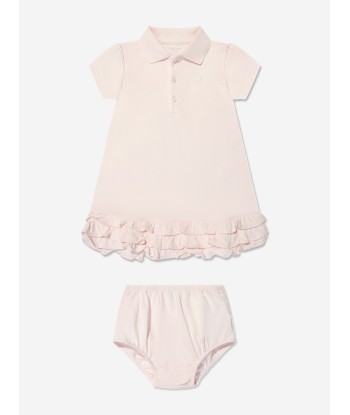 Ralph Lauren Baby Girls Cotton Dress With Knickers Paris Déstockage Promo